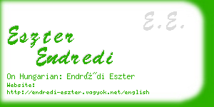 eszter endredi business card